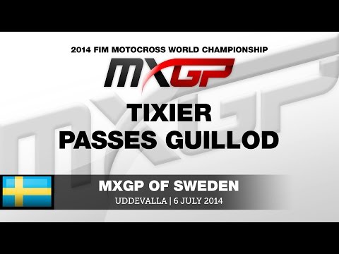 MXGP of Sweden 2014 Jordi Tixier passes Valentin Guillod - Motocross