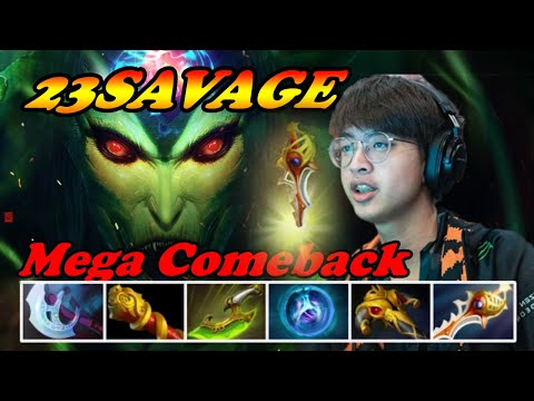 23Savage Medusa vs counter Antimage Mega comeback with Divine | 7.33 Immortal Best Ranked Gameplay
