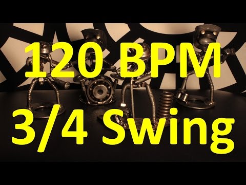 120 BPM - Swing 3/4 - 60s Ballad - Drum track - Metronome - Drum Beat