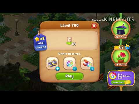 Gardenscapes: How to finish Level 780