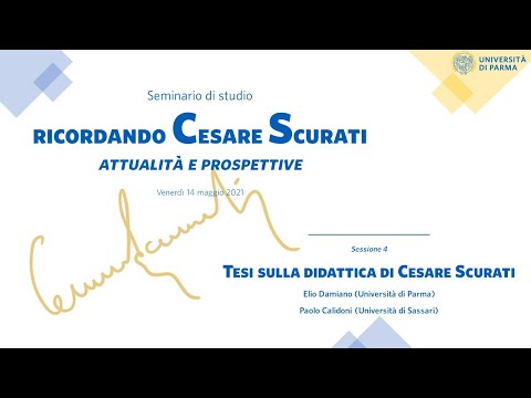 , title : 'Sessione 4 - Tesi sulla didattica di Cesare Scurati'