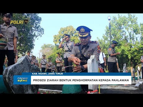 KAPOLRES NGAWI PIMPIN ZIARAH DI TMP PERINGATI HARI BHAYANGKARA KE-79