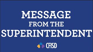 Community Message from the Superintendent: COVID-19 Update