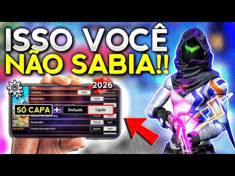 CONFIGURAÇÃO SECRETA PARA SUBIR CAPA EM 2026 + SENSIBILIDADE + TAMANHO DO BOTÃO DE ATIRAR! FREE FIRE