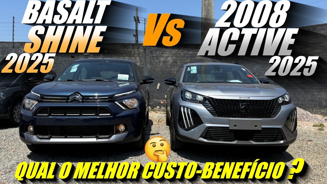 NOVO CITROEN BASALT SHINE 2025 vs NOVO PEUGEOT 2008 ACTIVE 2025. Qual o melhor custo-benefício?