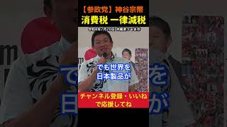 【円安の本当の理由！】消費税減税は少なくとも一律減税！神谷宗幣#参政党