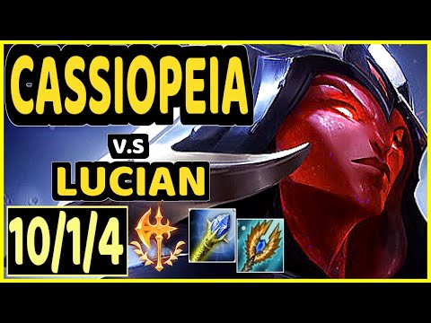 ZVEN (CASSIOPEIA) vs LUCIAN - 10/1/4 KDA MID CHALLENGER GAMEPLAY - NA