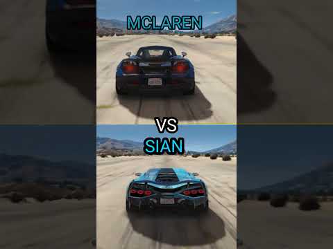 LAMBORGHINI SIAN VS MCLAREN||GTA V#shorts