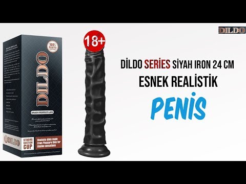 Dildo Series Siyah Iron 24 Cm Esnek Realistik Penis Dildo