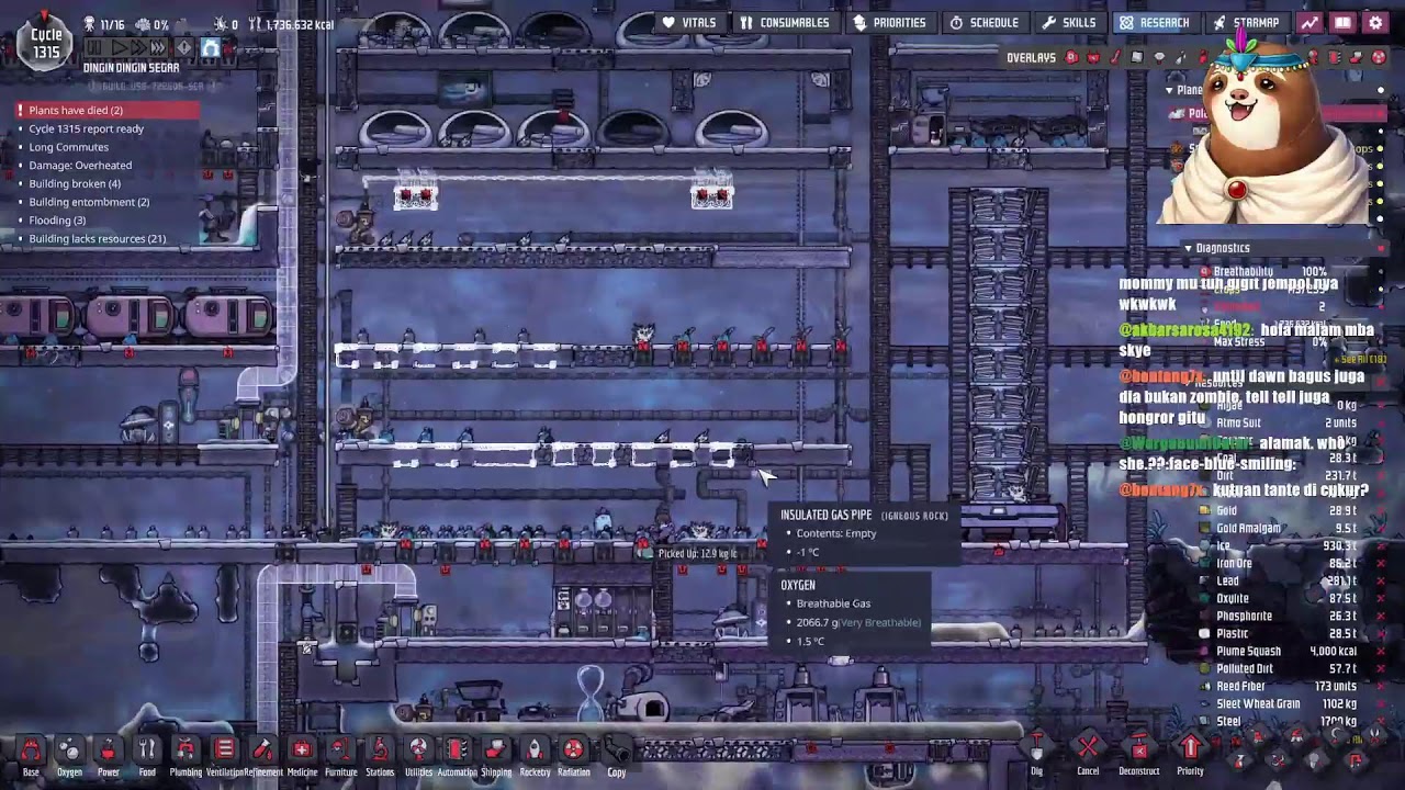 MULAI STRES | OXYGEN NOT INCLUDED FROSTY PLANET DLC