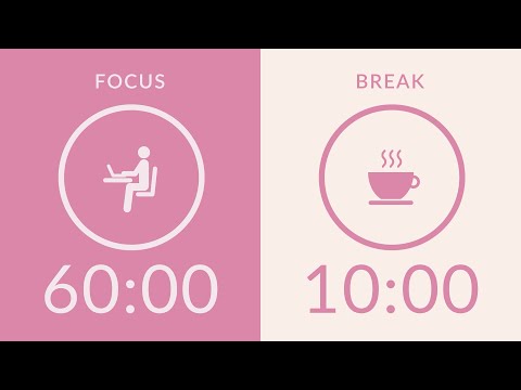 60/10 Pomodoro Timer | No Music 🔔 Bell Only | 4-Hour Study With Me for Deep Focus 🍅