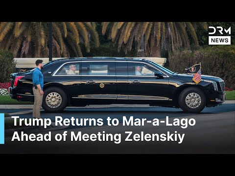 UNSEEN: Trump Returns to Mar-a-Lago Ahead of High-Stakes Talks With Zelenskiy in Florida | AC1B