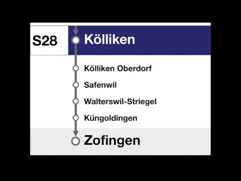 SBB Ansagen (DZIA) - S28 Lenzburg – Zofingen
