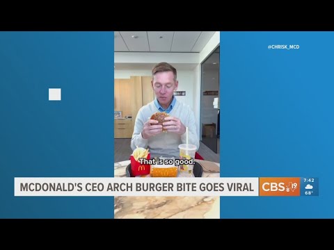 Video shows McDonald’s CEO reluctantly trying new Big Arch burger
