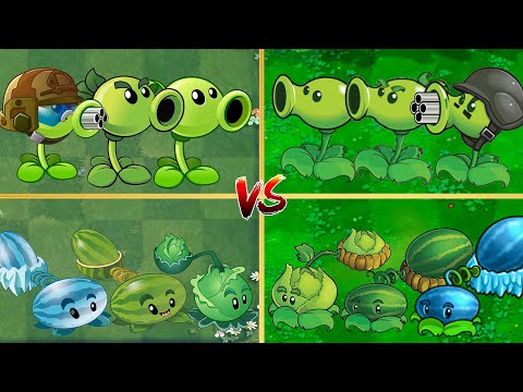 PvZ 2 Challenge - PVZ 2 All Team Plant Vs PVZ 1 - Which Version Of The Team Will Win ？