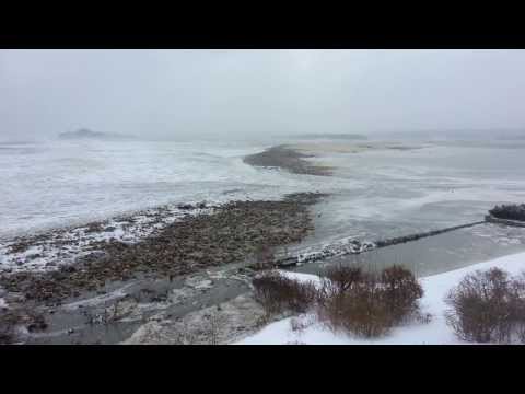 Winter Storm Hercules from third cliff in Scituate MA