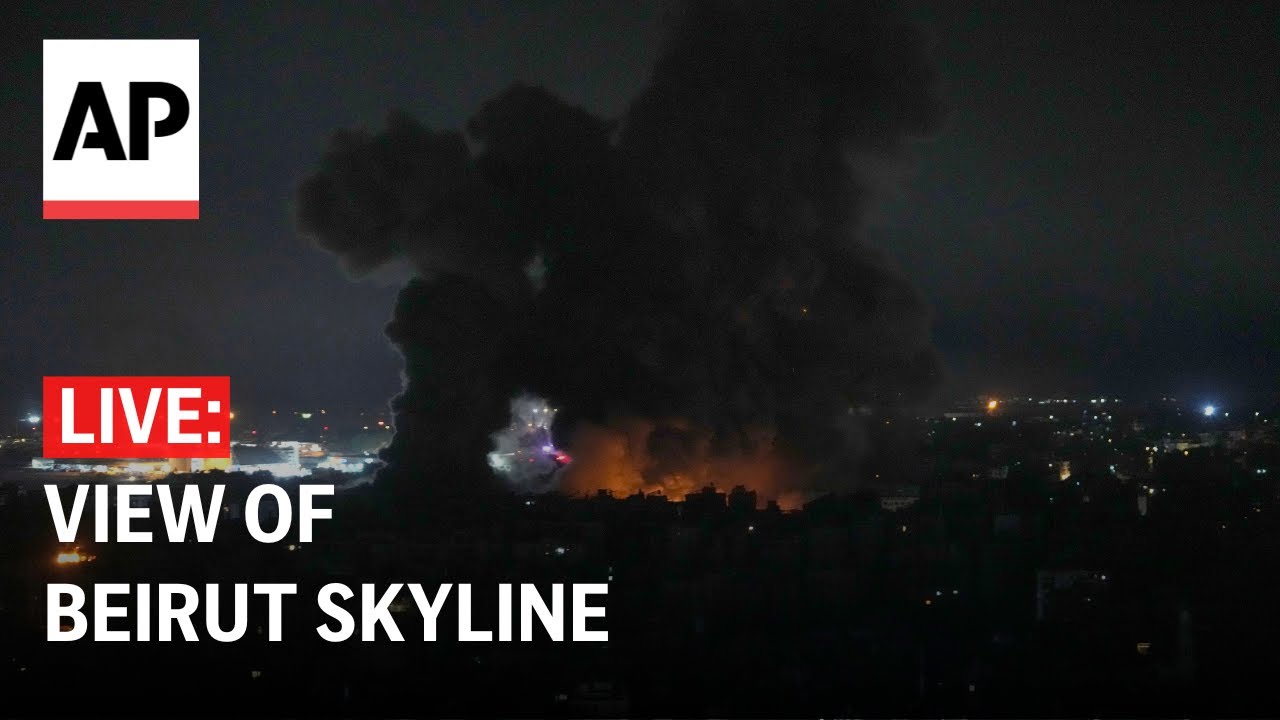 LIVE: View of Beirut skyline as Israeli airstrikes cut off key crossing into Syria