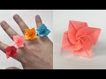 Origami ROSE RING How To Make A Paper Rose Ring