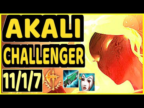 LLDER (AKALI) - 11/1/7 KDA CHALLENGER GAMEPLAY - EUW