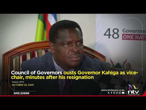 Council of Governors ousts Governor Kahiga as vice-chair, minutes after his resignation