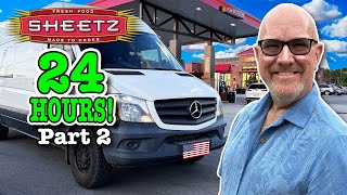Eating Sheetz Gas Station Food for 24 Hours 🚐🍔🇺🇸  Part 2