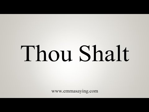 Part of a video titled How To Say Thou Shalt - YouTube