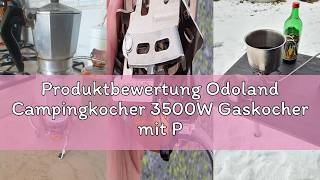 Produktbewertung Odoland Campingkocher 3500W Gaskocher mit Piezozündung, Winddic