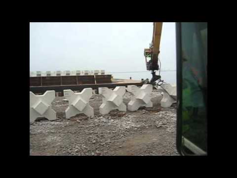 Xbloc Placement With Echoscope In Swinoujscie Poland