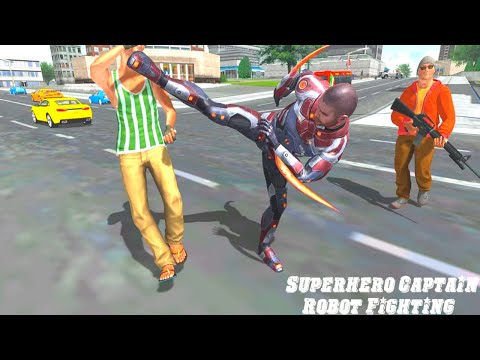Flying Captain Superhero - Robot Crime City Battle - Captain Robot City Battle - Android GamePlay