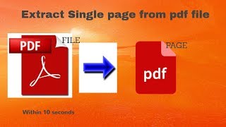 How to save A single page From PDF File
