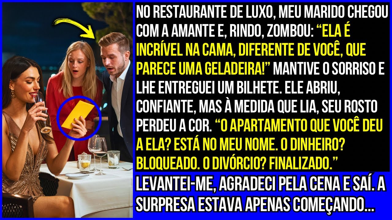Meu Marido me Humilhou no Restaurante Diante da Amante, Mas Minha Carta o Levou a Ruína...