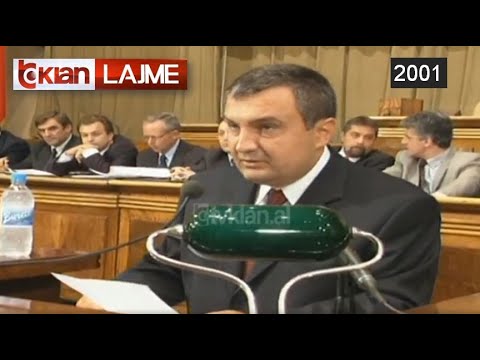 Kryeministri Ilir Meta prezanton programin e qeverise ne parlament - (10 Shtator 2001)