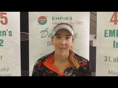 4th W25 EMPIRE Women's Indoor 2022: Sapfo Sakellaridi's interview after she advanced to 2nd round
