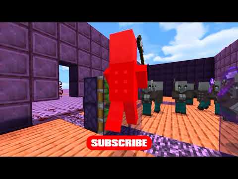 Minecraft  20 Vindicator Vs 20 Evoker