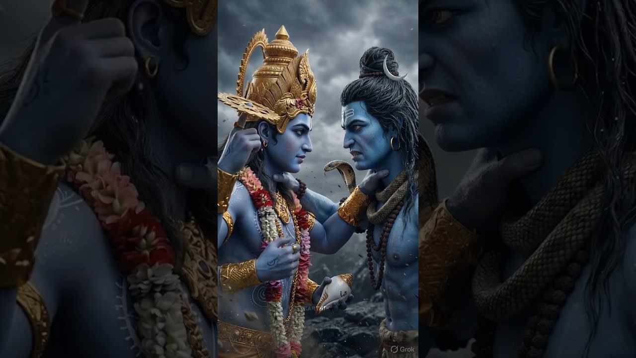 🚩శివుడు విష్ణువుతో ఎందుకు యుద్ధం చేసాడో తెలుసా?😱 #shiva #krishna #hindu #telugu
