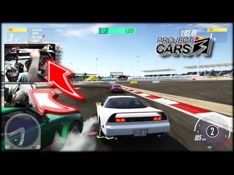 Honda / Acura NSX Bahrain circuit / Logitech G29  Project CARS 3 Foot cam