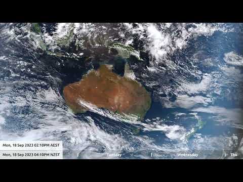 21 September 2023, 3 days, Australia / New Zealand weather, timelapse - 8K