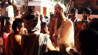 Welcoming Groom in Kannada Brahmin marriage 