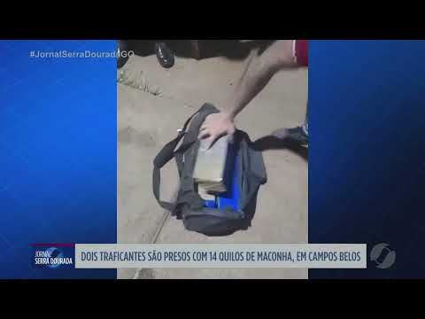 Dois traficantes são presos com 14 kg de maconha, em Campos Belos