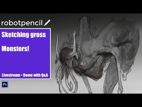 Sketching gross Monsters!