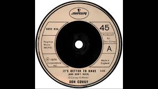 (196) Don Covay - It&#39;s Better To Have (And Don&#39;t Need)