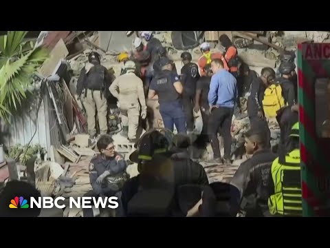 Teams work to find survivors in collapsed buildings after Venezuela earthquakes