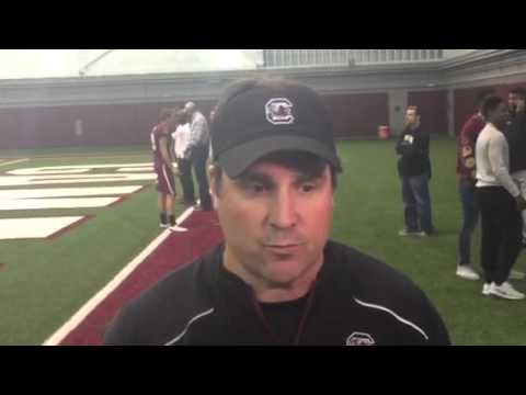 Will Muschamp post-practice April 7