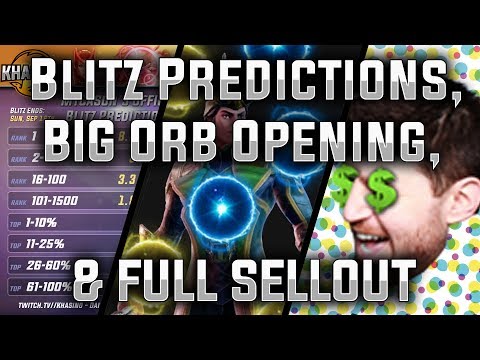Blitz Predictions, BIG Orb Opening, & Full Sellout Mode! - MARVEL Strike Force