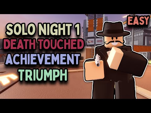 Solo DEATH TOUCHED Achievement Triumph | NIGHT 1 HARD | Roblox Tower Defense Simulator