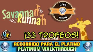 SAVANNAH RUNNAH (PS4) | ¡33 TROFEOS! | JUEGO A 2'49€ | GUÍA DE TROFEOS | TROPHY GUIDE