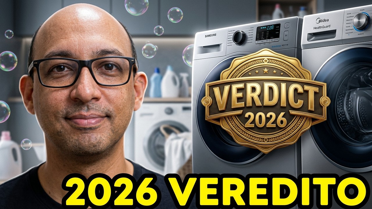 Miniatura da avaliação em vídeo de Lava e Seca Midea Healthguard 10,5kg Branca Branco