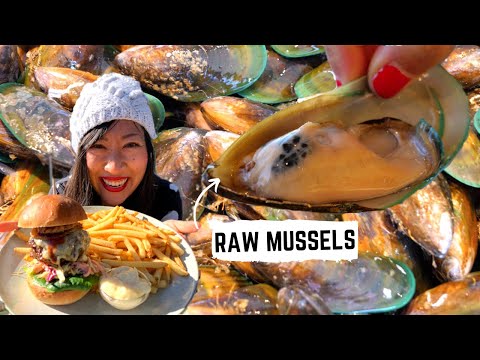 Eating RAW MUSSELS + New Zealand's OLDEST pub South Island, New Zealand | New Zealand FOOD TOUR