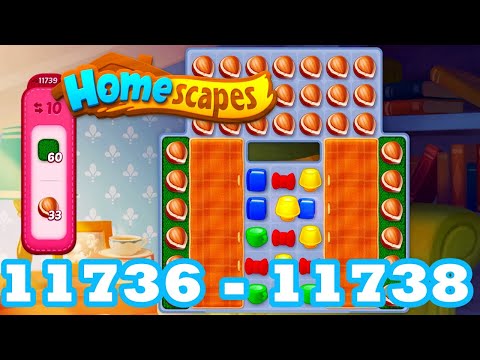Homescapes Level 11736 - 11738 HD 3 - match puzzle Gameplay | android | IOS | 11737 | GameGo Game
