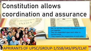 Class 11 Political Science Notes Chapter 1 Constitution: Why and How?-Coordination and assurance